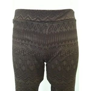 Cute Patterned Black Leggings